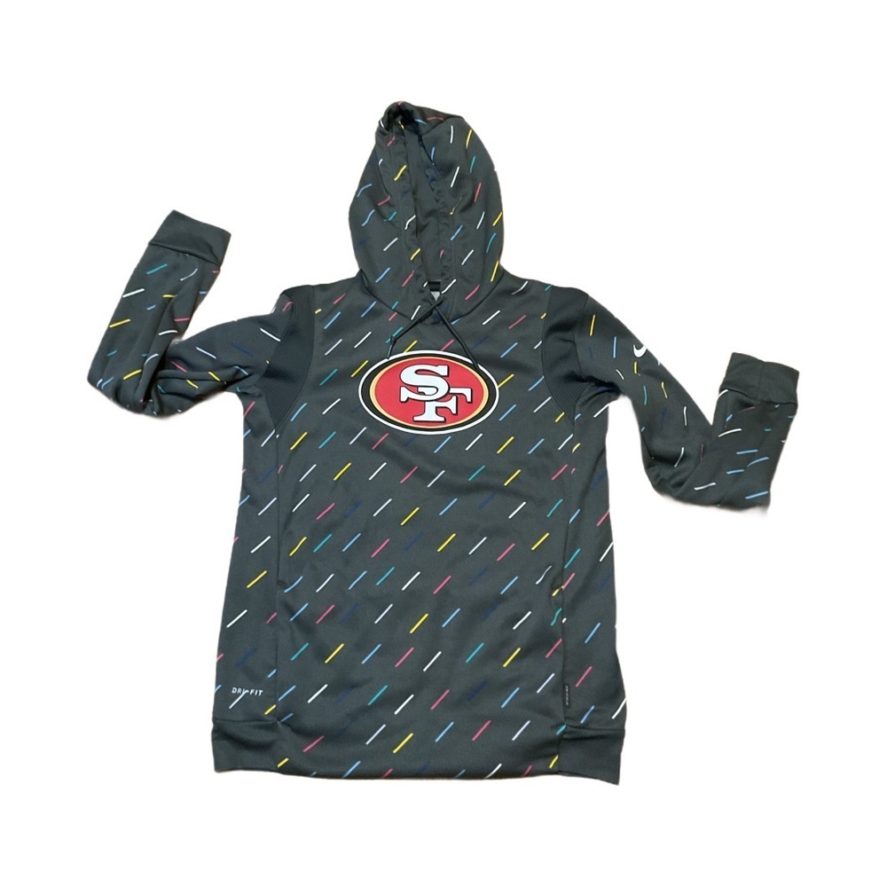 Nike Charcoal San Francisco 49ers NFL Crucial Catch Therma Pullover Hoodie